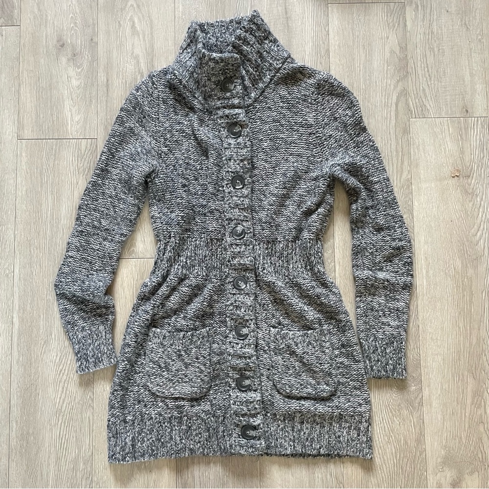 Merona Charcoal Button-Up Cardigan